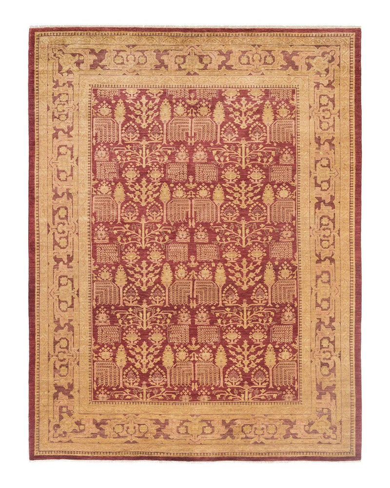 One-of-a-Kind Imported Hand-knotted Area Rug  - Orange, 9' 2" x 12' 0" - Modern Rug Importers