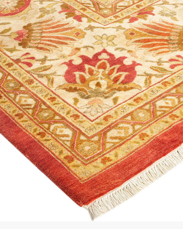 One-of-a-Kind Imported Hand-Knotted Area Rug  - Orange, 9' 2" x 12' 0" - Modern Rug Importers