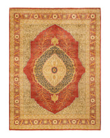 One-of-a-Kind Imported Hand-Knotted Area Rug  - Orange, 9' 2" x 12' 1" - Modern Rug Importers