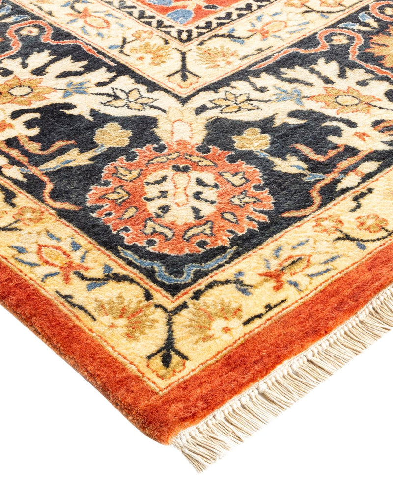 One-of-a-Kind Imported Hand-knotted Area Rug  - Orange,  9' 2" x 12' 5" - Modern Rug Importers