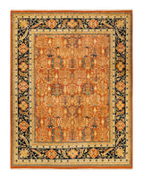 One-of-a-Kind Imported Hand-knotted Area Rug  - Orange,  9' 3" x 11' 10" - Modern Rug Importers