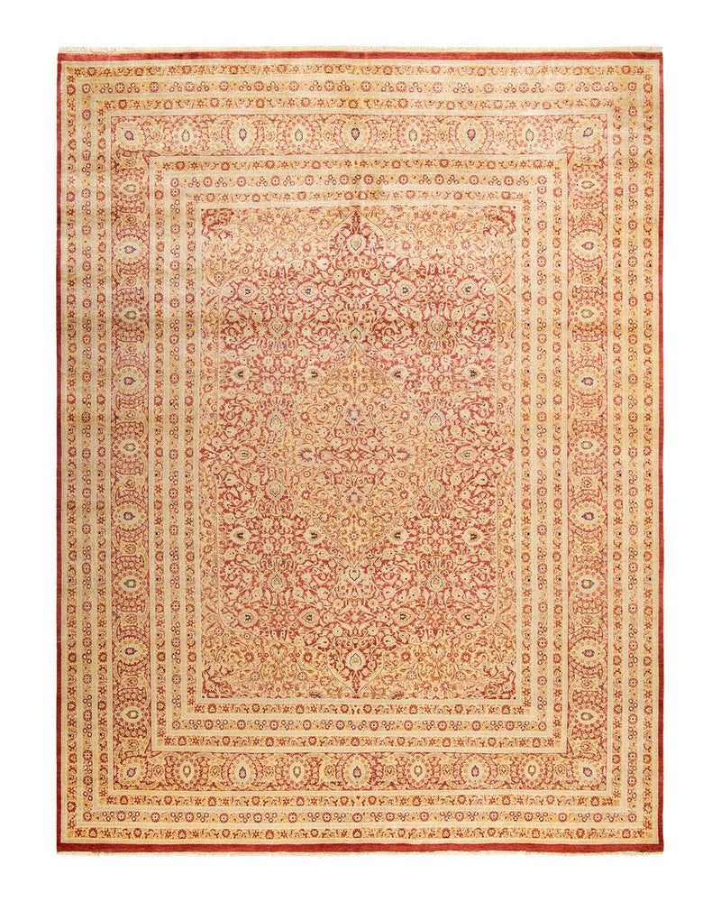 One-of-a-Kind Imported Hand-knotted Area Rug  - Orange, 9' 3" x 12' 2" - Modern Rug Importers