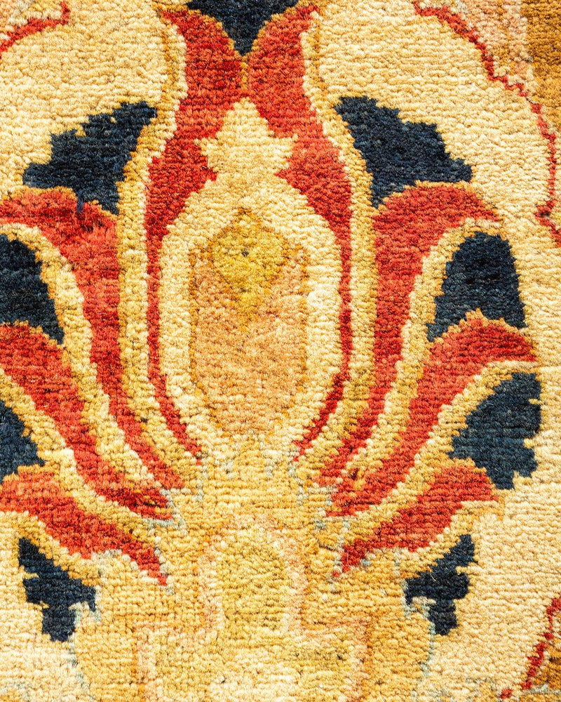 One-of-a-Kind Imported Hand-Knotted Area Rug  - Orange, 9' 3" x 12' 4" - Modern Rug Importers