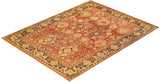 One-of-a-Kind Imported Hand-Knotted Area Rug  - Orange, 9' 3" x 12' 4" - Modern Rug Importers