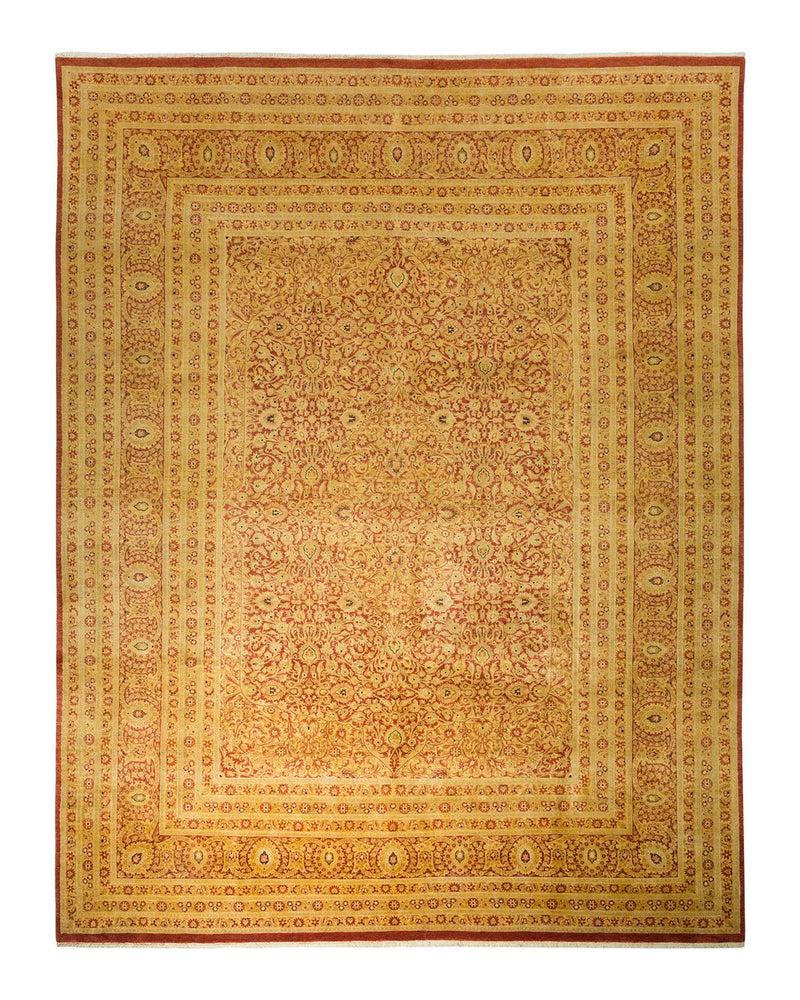 One-of-a-Kind Imported Hand-knotted Area Rug  - Orange, 9' 4" x 11' 10" - Modern Rug Importers