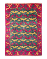 One-of-a-Kind Imported Hand-knotted Area Rug  - Pink, 6' 1" x 8' 7" - Modern Rug Importers