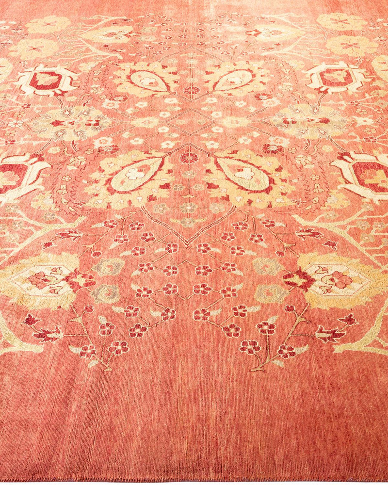 One-of-a-Kind Imported Hand-knotted Area Rug  - Pink, 7' 10" x 9' 10" - Modern Rug Importers