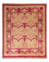 One-of-a-Kind Imported Hand-knotted Area Rug  - Pink, 7' 9" x 9' 6" - Modern Rug Importers