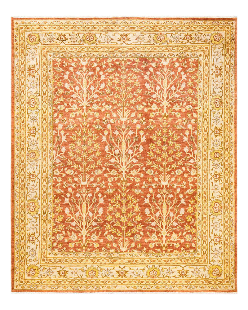 One-of-a-Kind Imported Hand-knotted Area Rug  - Pink,  8' 1" x 9' 9" - Modern Rug Importers