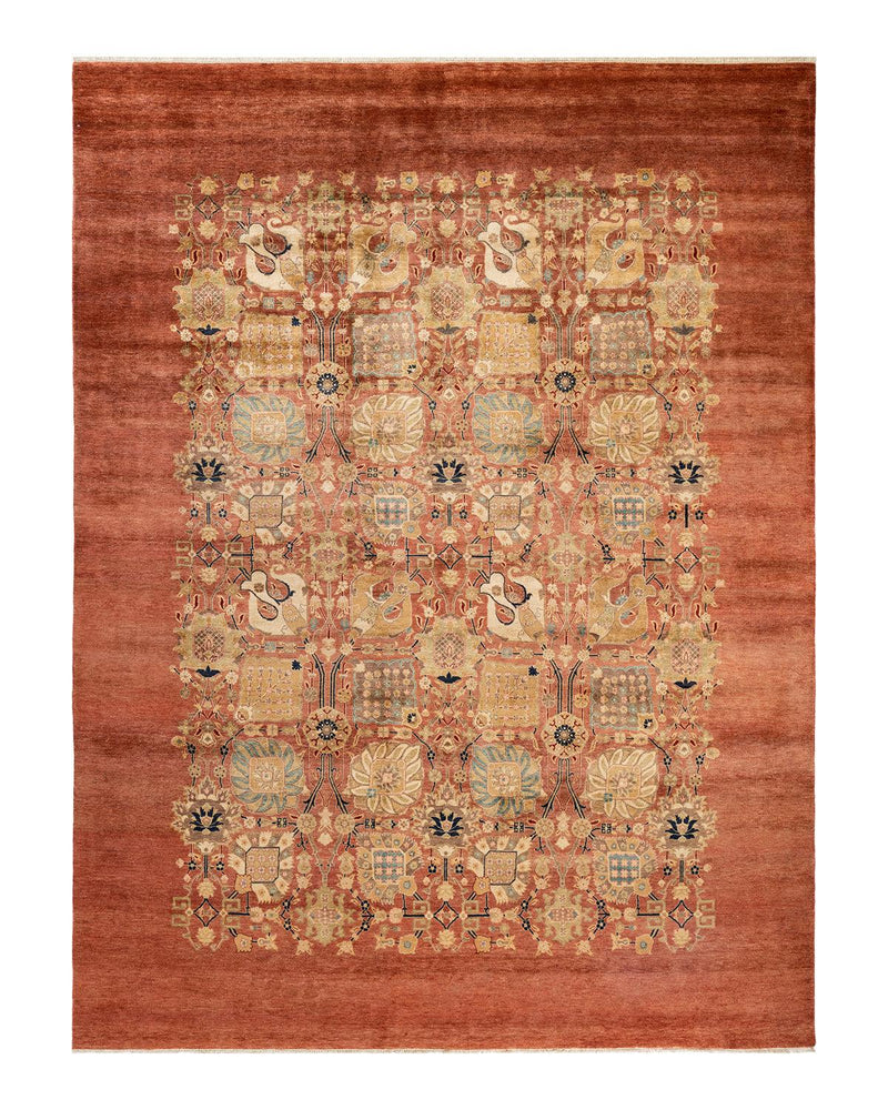 One-of-a-Kind Imported Hand-knotted Area Rug  - Pink, 8' 10" x 11' 8" - Modern Rug Importers