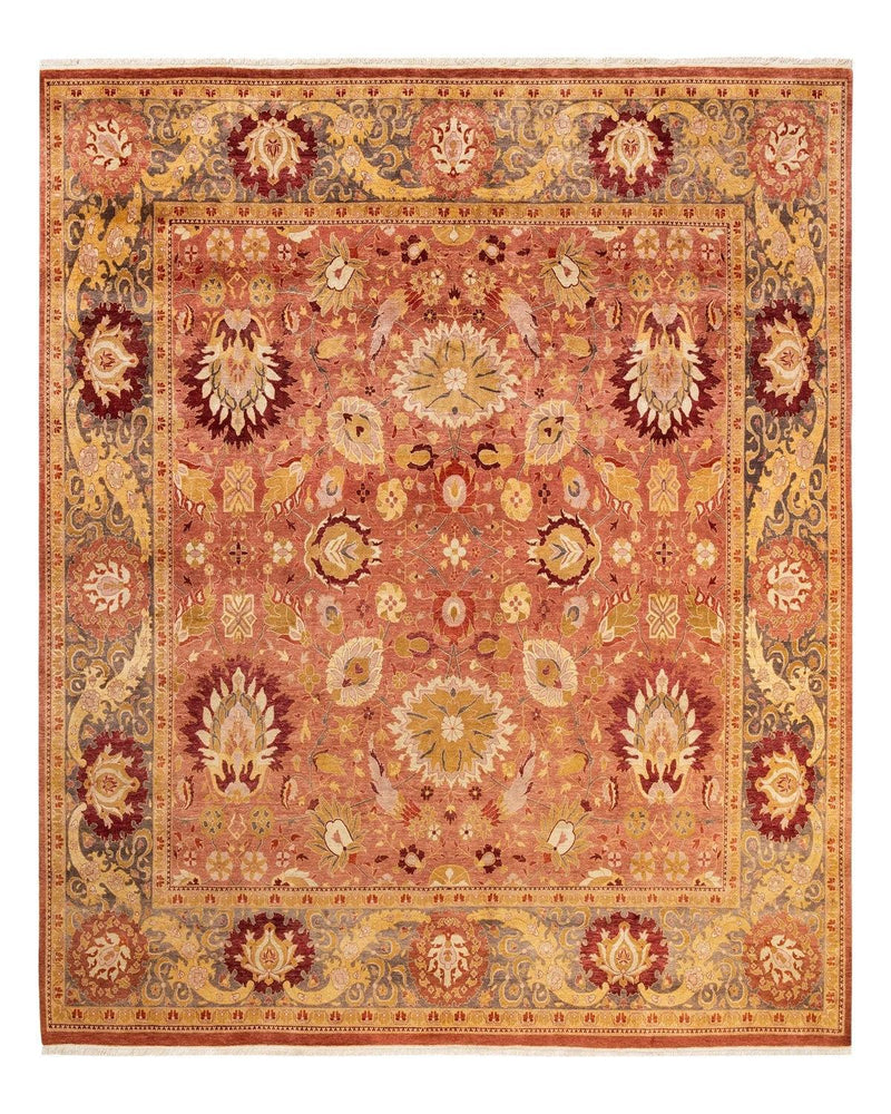 One-of-a-Kind Imported Hand-knotted Area Rug  - Pink, 8' 10" x 9' 3" - Modern Rug Importers