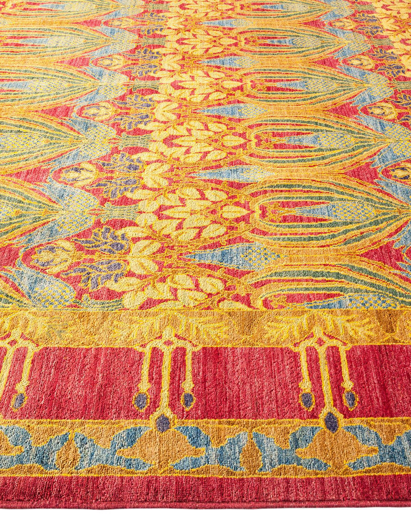 One-of-a-Kind Imported Hand-knotted Area Rug  - Pink, 9' 0" x 12' 3" - Modern Rug Importers