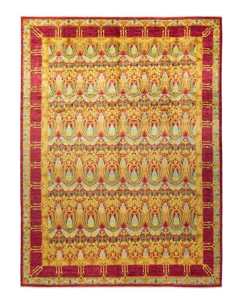 One-of-a-Kind Imported Hand-knotted Area Rug  - Pink, 9' 10" x 13' 4" - Modern Rug Importers
