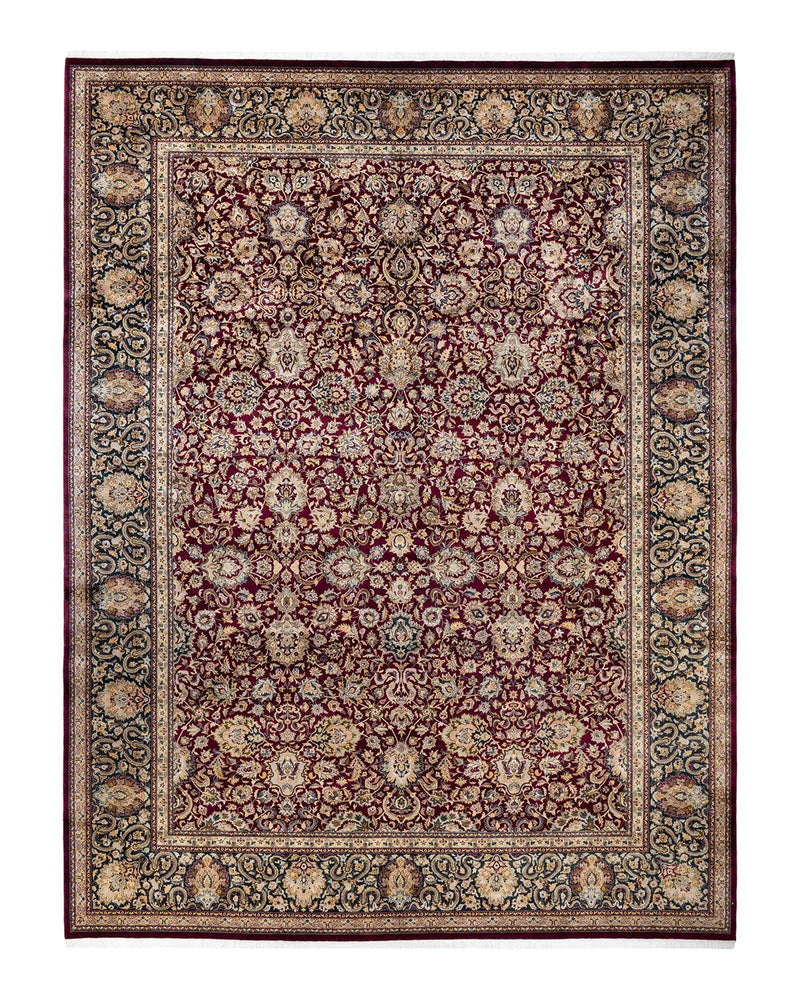 One-of-a-Kind Imported Hand-knotted Area Rug  - Purple, 10' 5" x 13' 6" - Modern Rug Importers