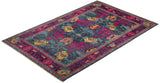 One-of-a-Kind Imported Hand-knotted Area Rug  - Purple, 5' 1" x 7' 10" - Modern Rug Importers