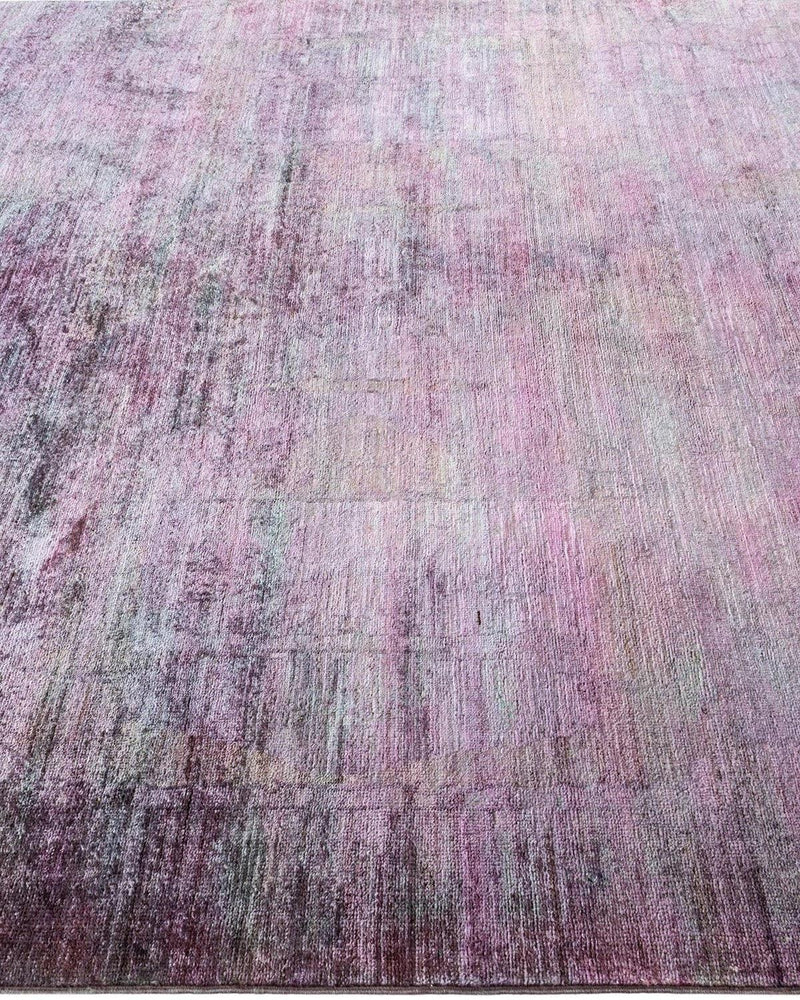 One-of-a-Kind Imported Hand-knotted Area Rug  - Purple, 5' 10" x 5' 10" - Modern Rug Importers
