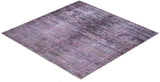 One-of-a-Kind Imported Hand-knotted Area Rug  - Purple, 5' 10" x 5' 10" - Modern Rug Importers