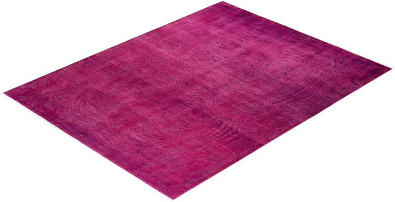 One-of-a-Kind Imported Hand-knotted Area Rug  - Purple, 7' 10" x 10' 3" - Modern Rug Importers