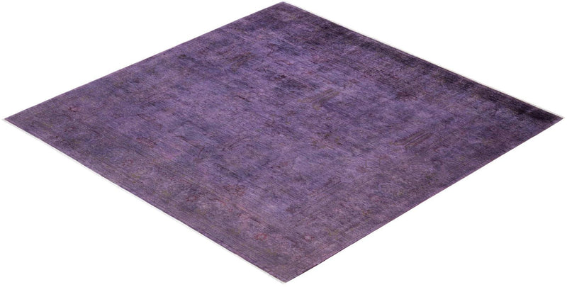 One-of-a-Kind Imported Hand-knotted Area Rug  - Purple, 7' 10" x 8' 1" - Modern Rug Importers