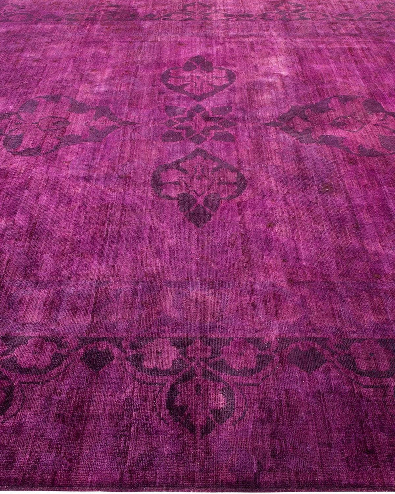 One-of-a-Kind Imported Hand-knotted Area Rug  - Purple, 7' 10" x 9' 10" - Modern Rug Importers