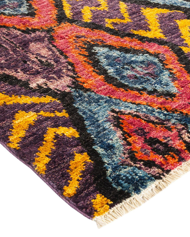 One-of-a-Kind Imported Hand-knotted Area Rug  - Purple, 8' 1" x 10' 2" - Modern Rug Importers