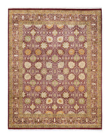 One-of-a-Kind Imported Hand-knotted Area Rug  - Purple,  8' 1" x 10' 3" - Modern Rug Importers