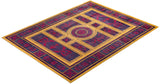 One-of-a-Kind Imported Hand-knotted Area Rug  - Purple, 8' 10" x 11' 10" - Modern Rug Importers