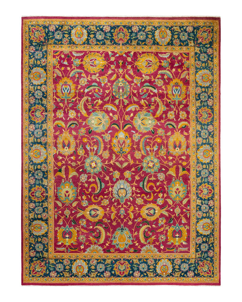 One-of-a-Kind Imported Hand-knotted Area Rug  - Purple, 8' 10" x 12' 3" - Modern Rug Importers