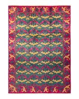 One-of-a-Kind Imported Hand-knotted Area Rug  - Purple, 9' 0" x 12' 5" - Modern Rug Importers