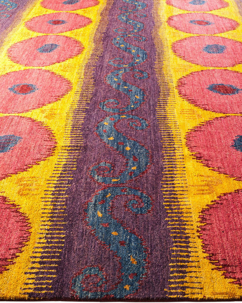 One-of-a-Kind Imported Hand-knotted Area Rug  - Purple, 9' 0" x 15' 0" - Modern Rug Importers