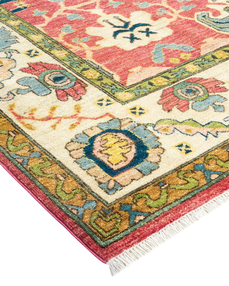 One-of-a-Kind Imported Hand-knotted Area Rug  - Raspberry, 8' 3" x 10' 8" - Modern Rug Importers