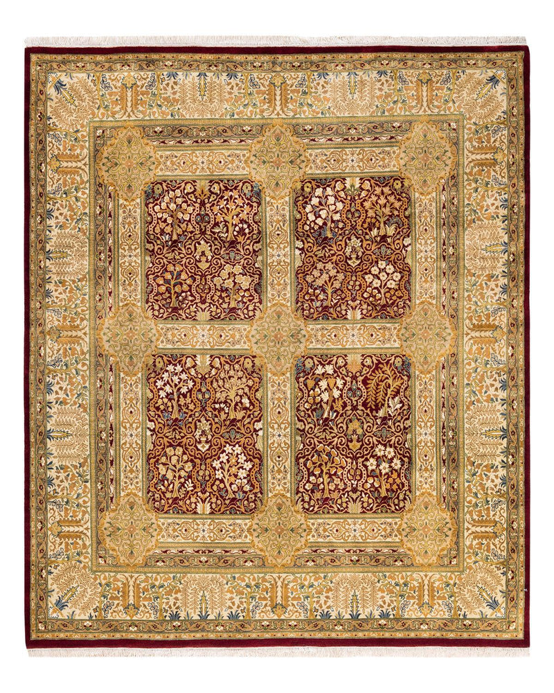 One-of-a-Kind Imported Hand-knotted Area Rug  - Red, 6' 1" x 6' 10" - Modern Rug Importers
