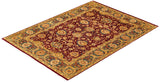 One-of-a-Kind Imported Hand-knotted Area Rug  - Red, 6' 1" x 8' 7" - Modern Rug Importers