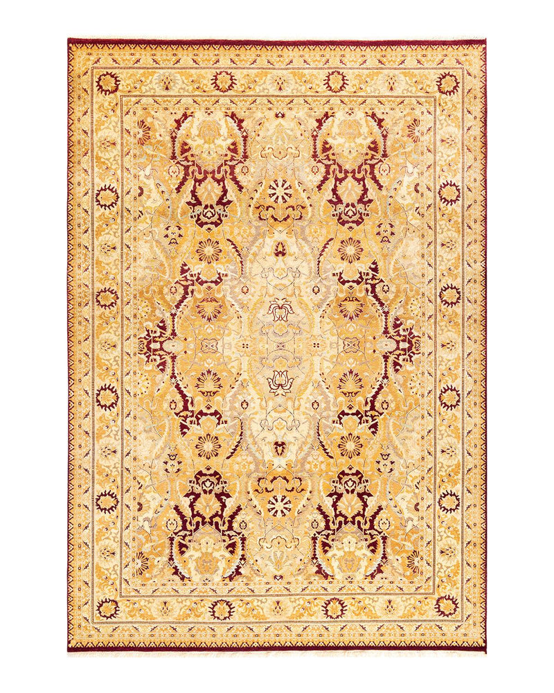 One-of-a-Kind Imported Hand-knotted Area Rug  - Red,  6' 2" x 8' 10" - Modern Rug Importers