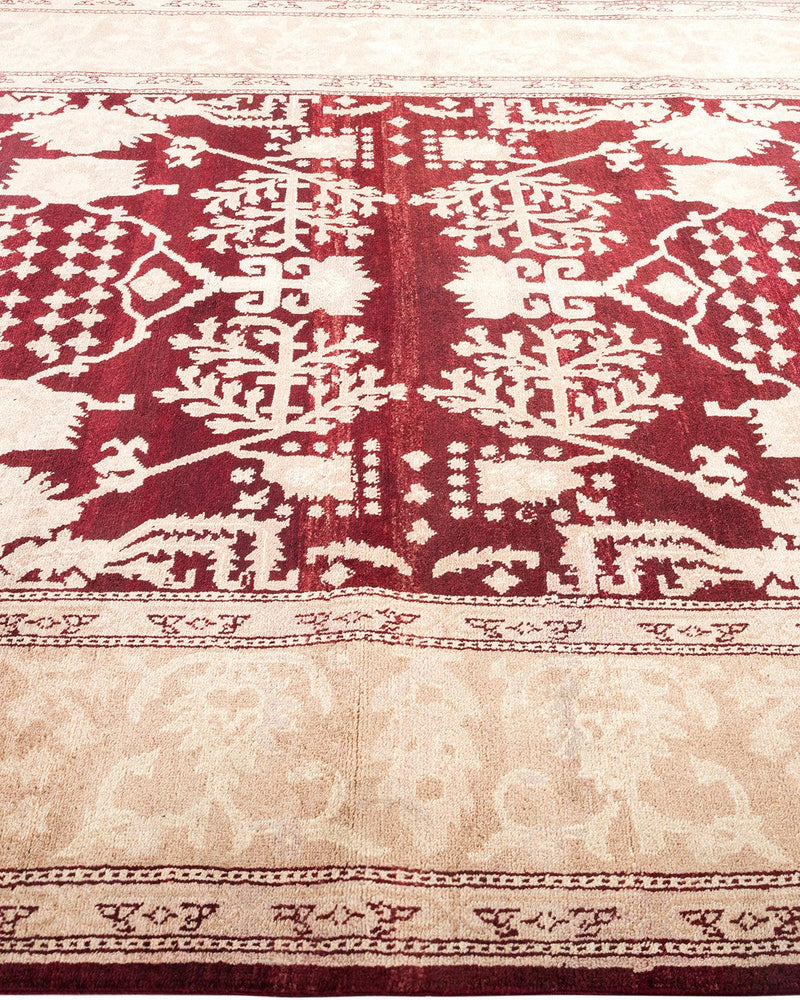 One-of-a-Kind Imported Hand-knotted Area Rug  - Red, 6' 2" x 8' 9" - Modern Rug Importers