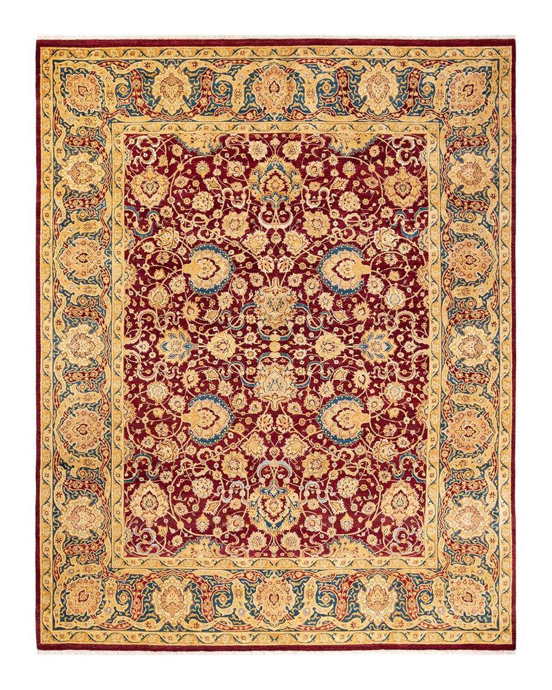 One-of-a-Kind Imported Hand-Knotted Area Rug  - Red, 8' 0" x 10' 3" - Modern Rug Importers