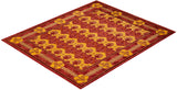One-of-a-Kind Imported Hand-knotted Area Rug  - Red, 8' 0" x 9' 10" - Modern Rug Importers