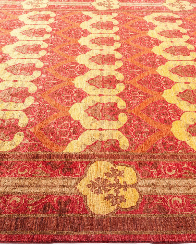 One-of-a-Kind Imported Hand-knotted Area Rug  - Red, 8' 0" x 9' 8" - Modern Rug Importers