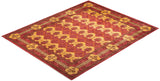 One-of-a-Kind Imported Hand-knotted Area Rug  - Red, 8' 0" x 9' 8" - Modern Rug Importers