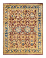 One-of-a-Kind Imported Hand-Knotted Area Rug  - Red, 8' 1" x 10' 1" - Modern Rug Importers