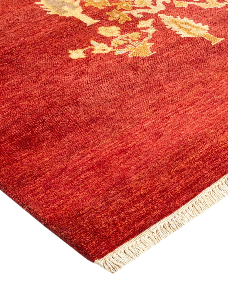 One-of-a-Kind Imported Hand-knotted Area Rug  - Red, 8' 1" x 10' 2" - Modern Rug Importers
