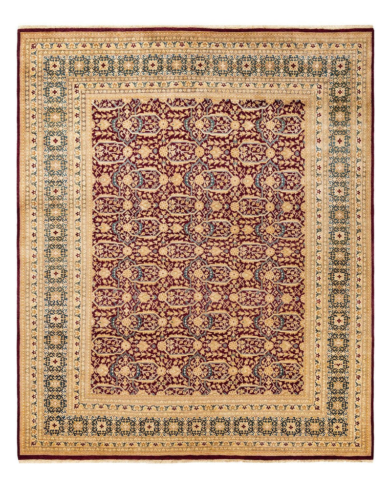 One-of-a-Kind Imported Hand-knotted Area Rug  - Red,  8' 1" x 9' 10" - Modern Rug Importers