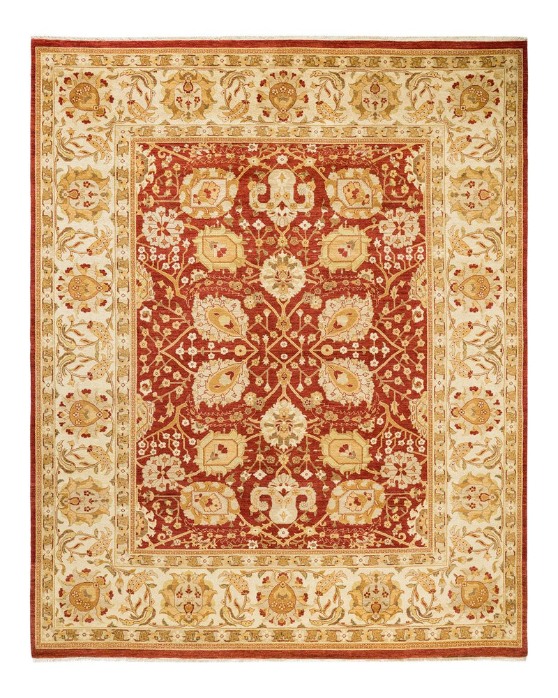 One-of-a-Kind Imported Hand-knotted Area Rug  - Red, 8' 2" x 10' 1" - Modern Rug Importers