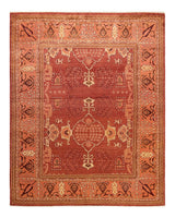 One-of-a-Kind Imported Hand-knotted Area Rug  - Red,  8' 2" x 10' 2" - Modern Rug Importers