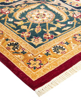 One-of-a-Kind Imported Hand-Knotted Area Rug  - Red, 8' 2" x 10' 2" - Modern Rug Importers