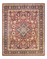 One-of-a-Kind Imported Hand-Knotted Area Rug  - Red, 8' 2" x 9' 10" - Modern Rug Importers