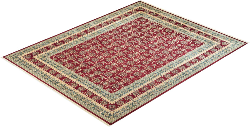 One-of-a-Kind Imported Hand-knotted Area Rug  - Red, 8' 3" x 10' 5" - Modern Rug Importers
