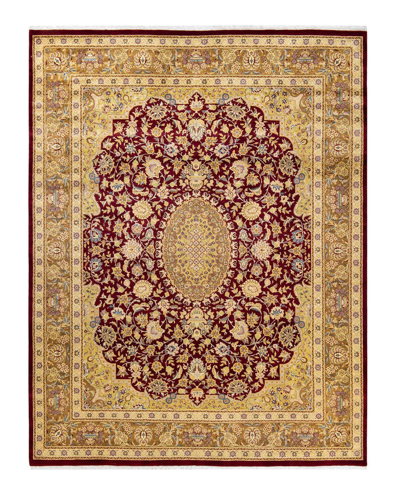 One-of-a-Kind Imported Hand-knotted Area Rug  - Red,  8' 3" x 10' 7" - Modern Rug Importers