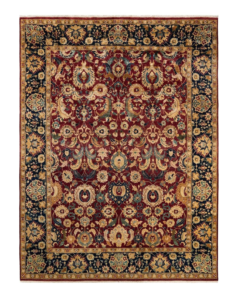 One-of-a-Kind Imported Hand-knotted Area Rug  - Red, 9' 0" x 11' 10" - Modern Rug Importers