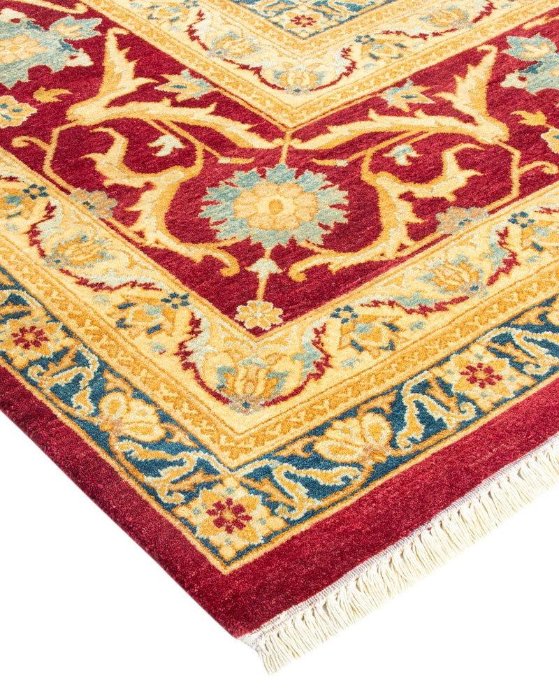 One-of-a-Kind Imported Hand-knotted Area Rug  - Red, 9' 0" x 12' 1" - Modern Rug Importers